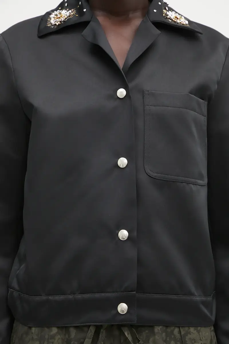 giacca Flora Jacket Nero miniatura 5