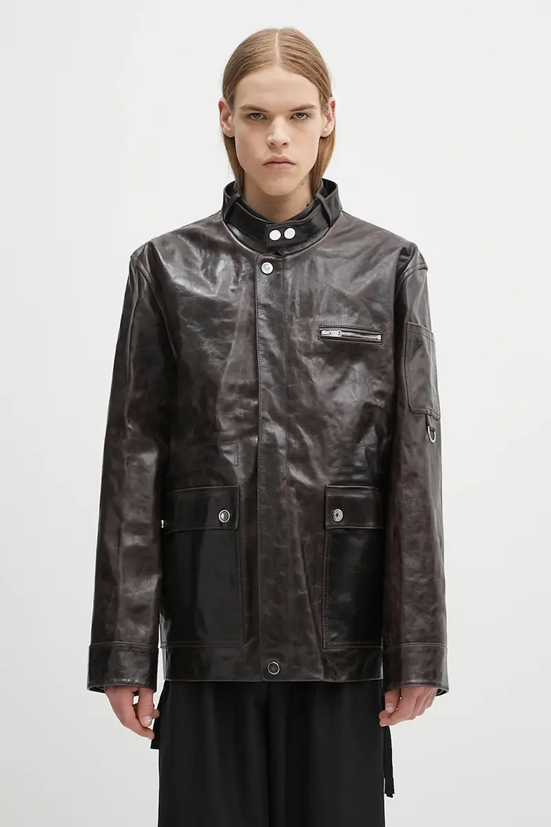 giacca in pelle Vision Leather uomo colore marrone US25LE11.LE02.899