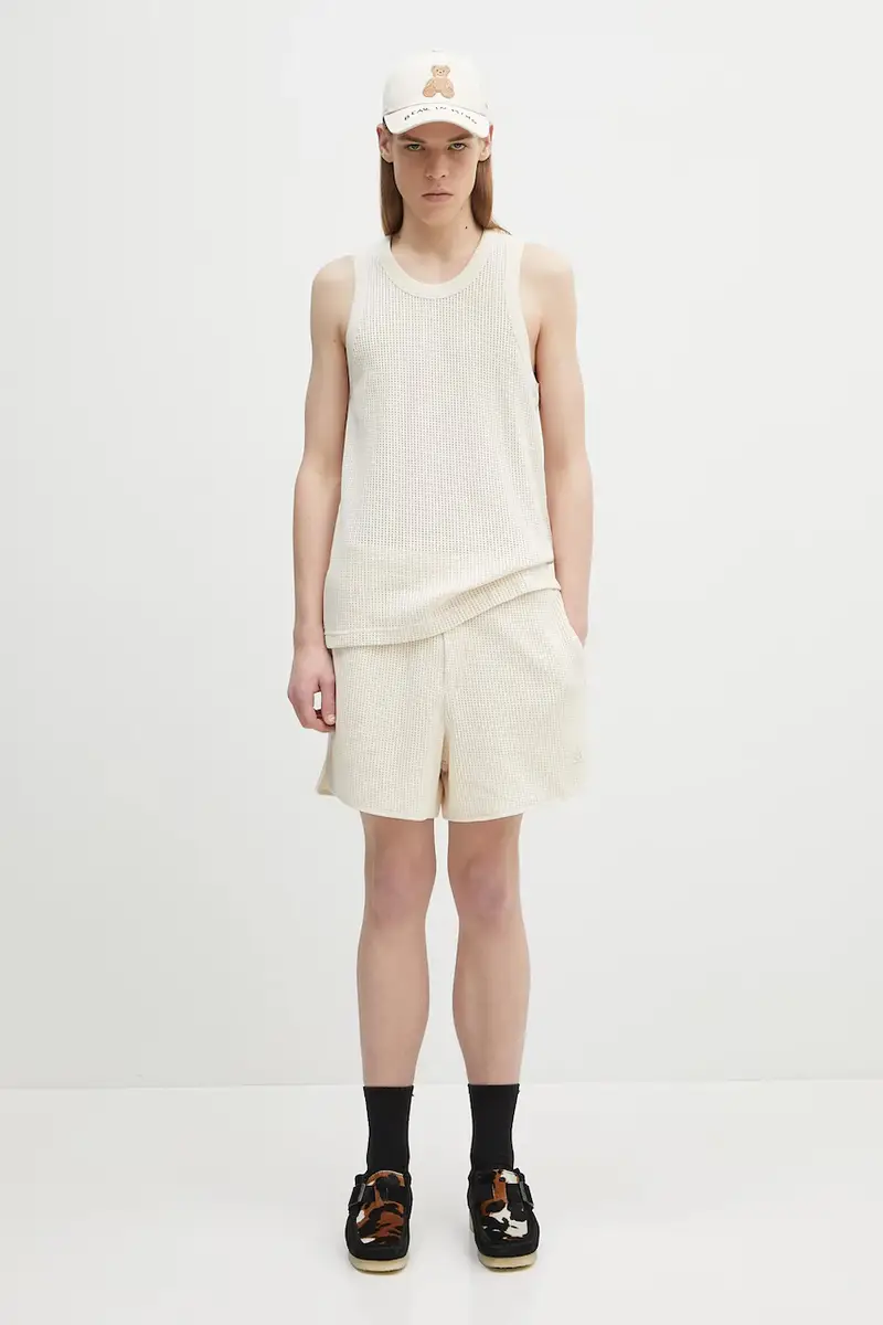 pantaloncini in cotone Song Jersey Beige miniatura 5