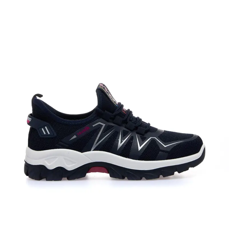 Sneakers donna blu da trekking con lacci