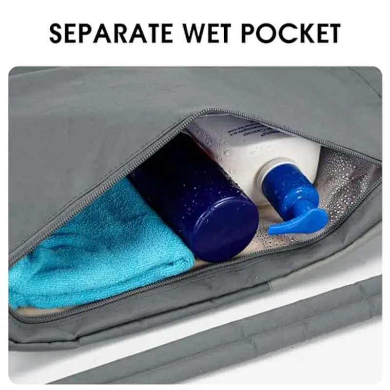 WANDF Zaino con Coulisse Borsa da Palestra Sportiva con Scomparto Bagnato Borsa da Cinch con Coulisse Resistente miniatura 2