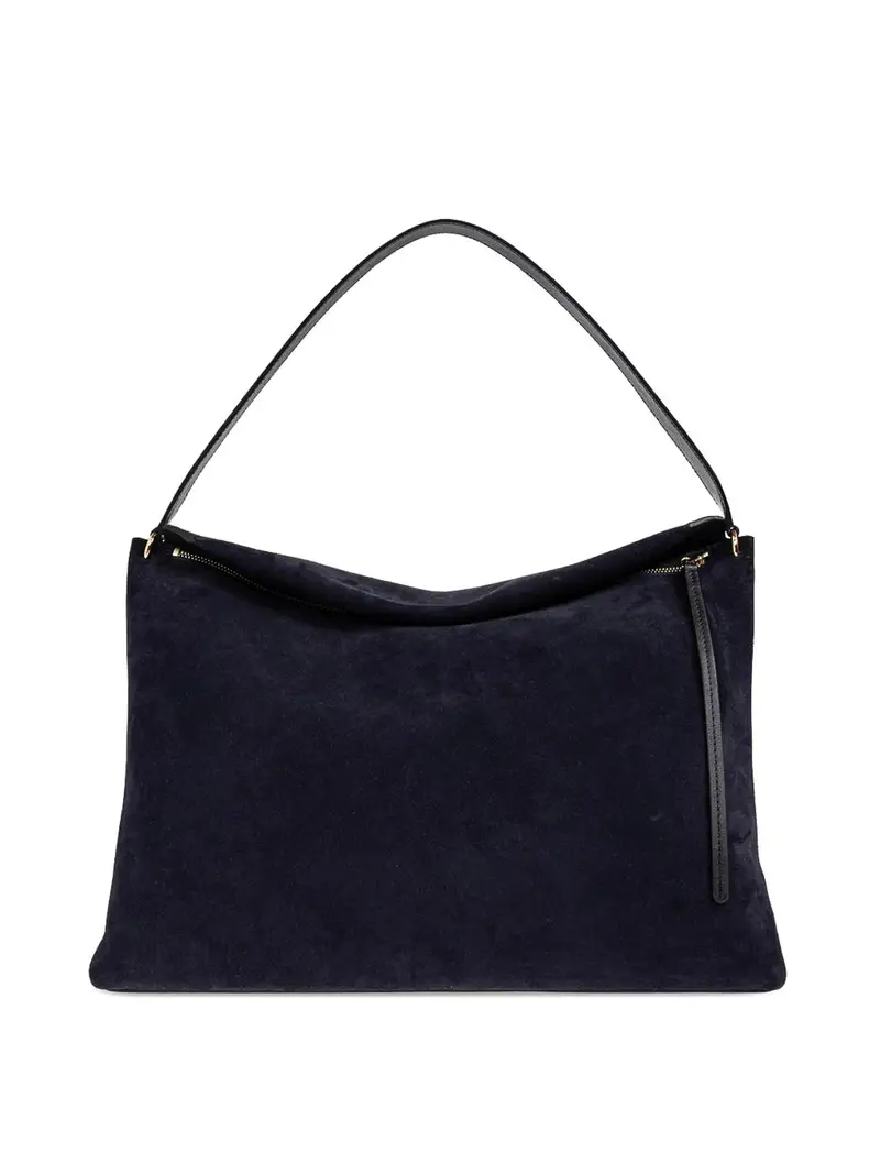 Borsa A Spalla Penelope In Camoscio Blu Navy