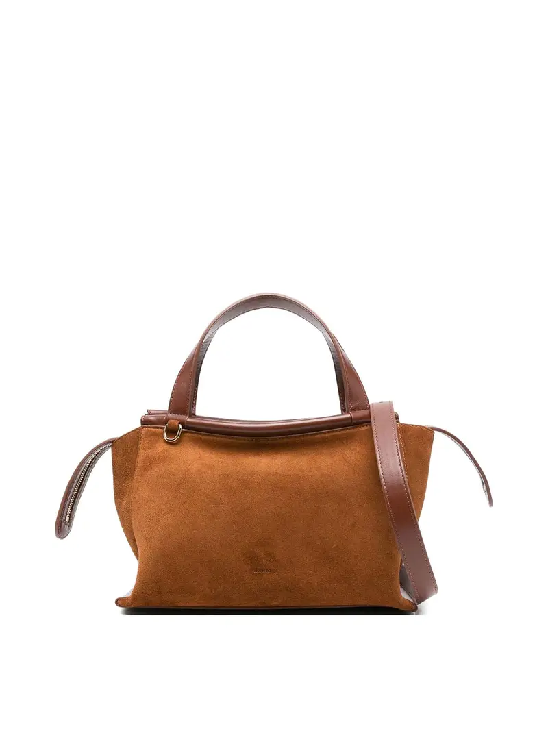 Borsa a tracolla Ida in pelle scamosciata Marrone