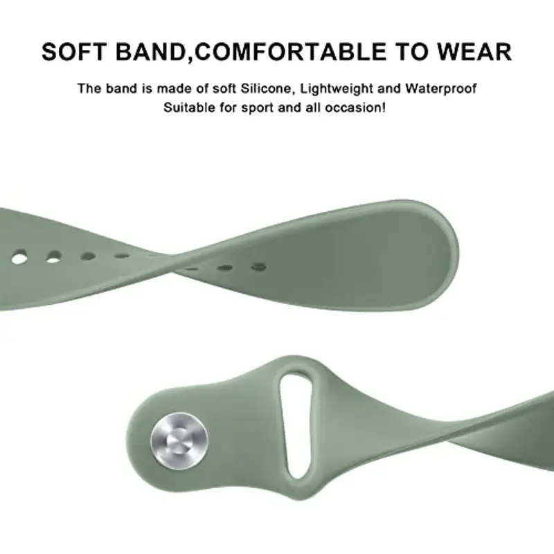 Wanme Cinturino a Sgancio Rapido 20mm 22mm, Cinturini in Silicone e Confortevole Traspirante con Fibbia Regolabile in Acciaio Inox per Smartwatch e Orologi (Verde Oliva) miniatura 3