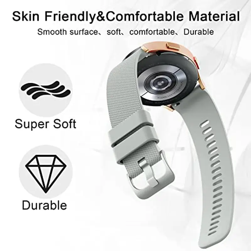 Wanme Cinturino per Orologi da 20mm 22mm Gomma, Cinturini di Ricambio in Silicone con Rilascio Rapido, Impermeabile miniatura 3