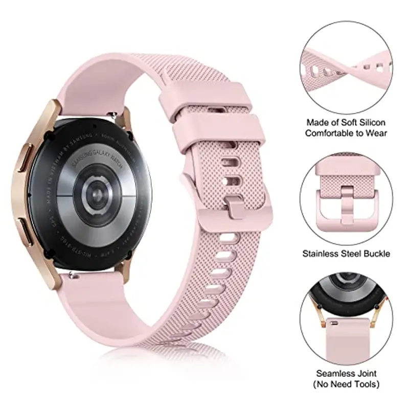 Wanme Cinturino per Orologi da 20mm 22mm Gomma, Cinturini di Ricambio in Silicone con Rilascio Rapido, Impermeabile Cinturini in Morbida con Fibbia in Metallo per Uomo e Donna miniatura 2