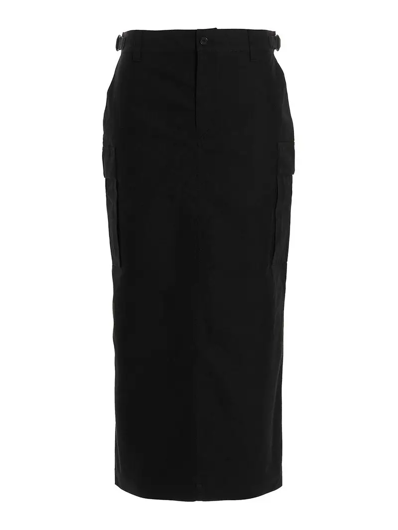 Midi skirt cargo Nero
