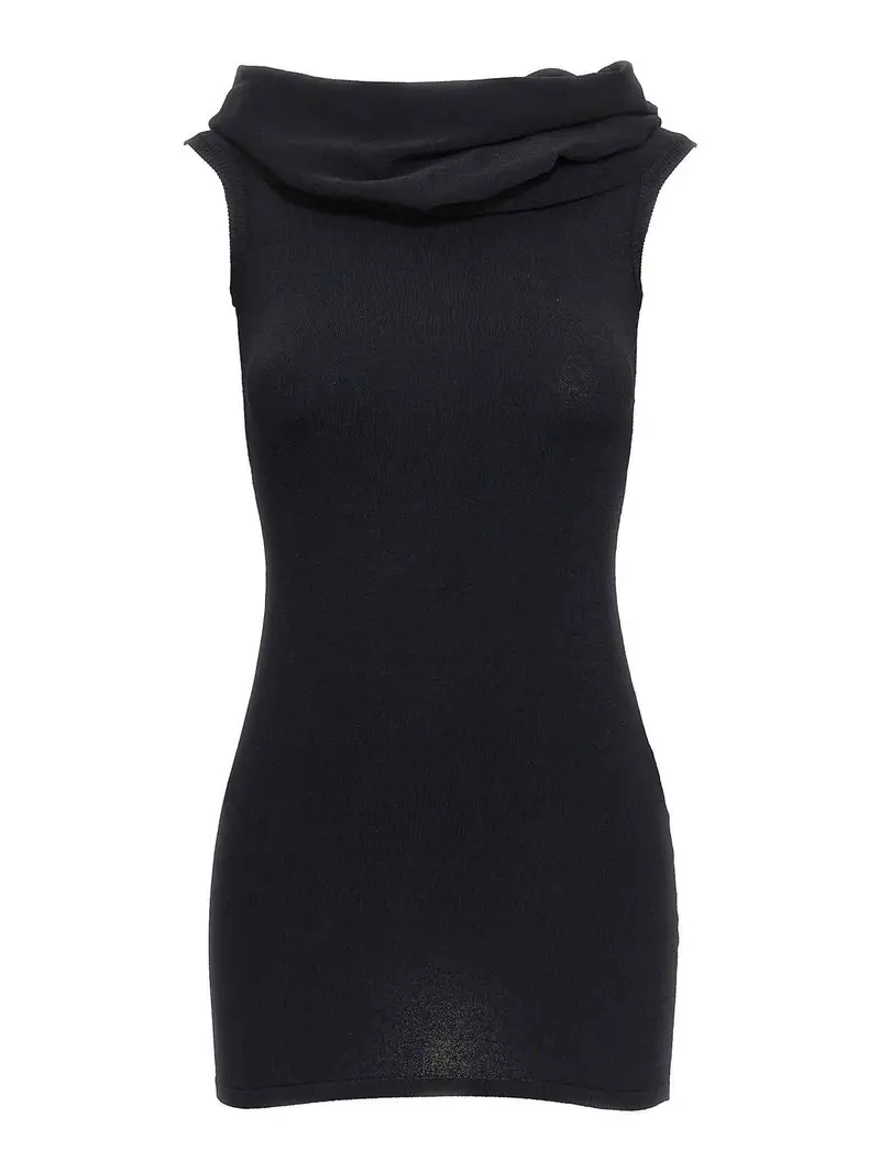Mini Vestito con spalle scoperte Nero