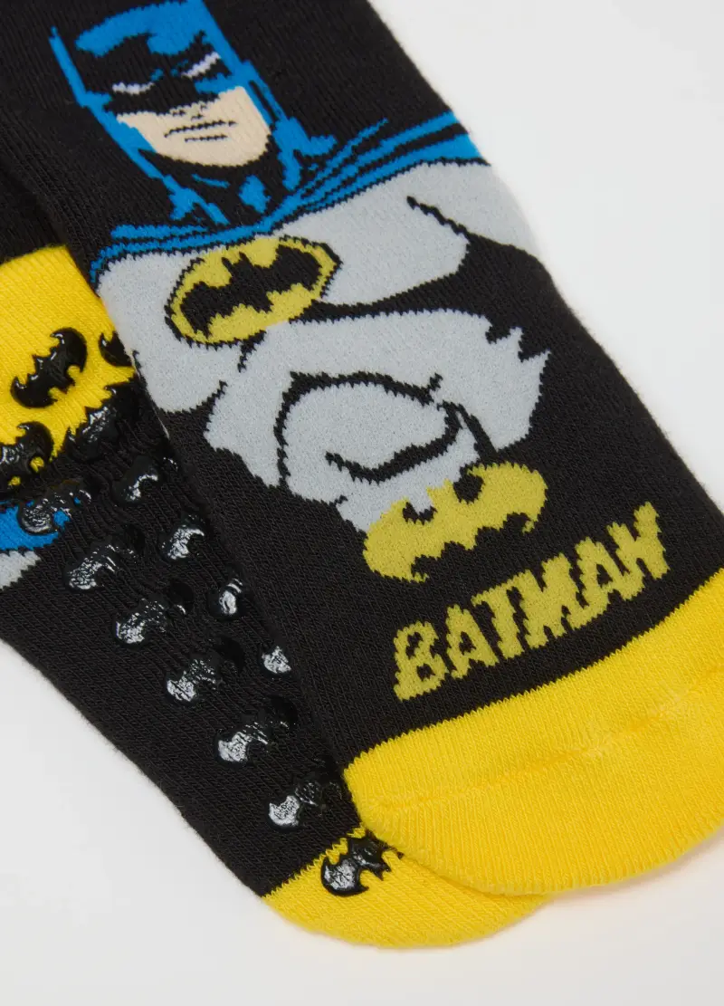 Calzini Antiscivolo Da Bambino In Misto Cotone Multicolor Con Stampa Batman, Multicolor miniatura 3
