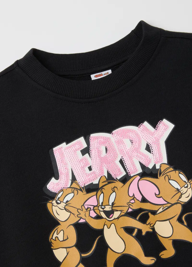 Completo Da Bambina In Misto Cotone Nero E Beige, Nero miniatura 3