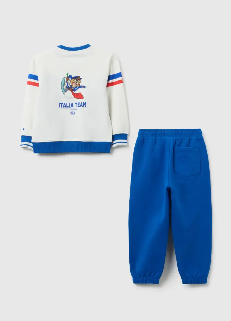 Pigiama Multicolor Da Bambino In Misto Cotone Looney Tunes X Italia Team, Multicolor miniatura 2