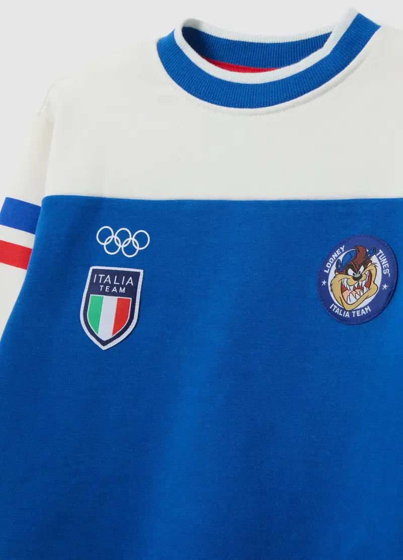 Pigiama Multicolor Da Bambino In Misto Cotone Looney Tunes X Italia Team, Multicolor miniatura 3