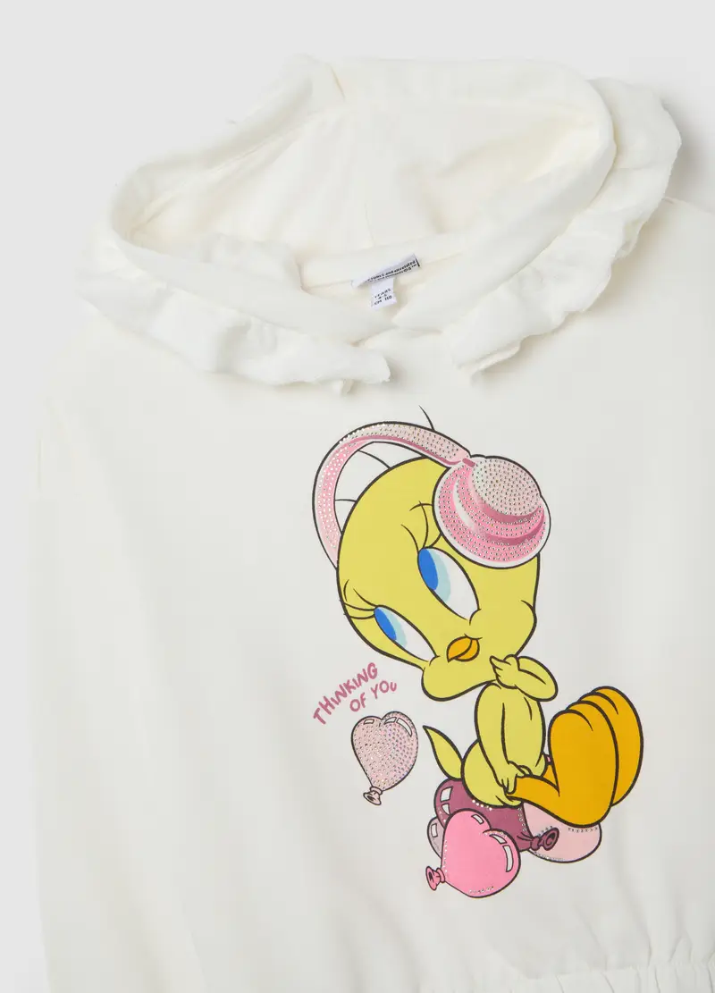 Set Felpa Pantalone Multicolor Da Bambina In Misto Cotone Regular Fit, Multicolor miniatura 3