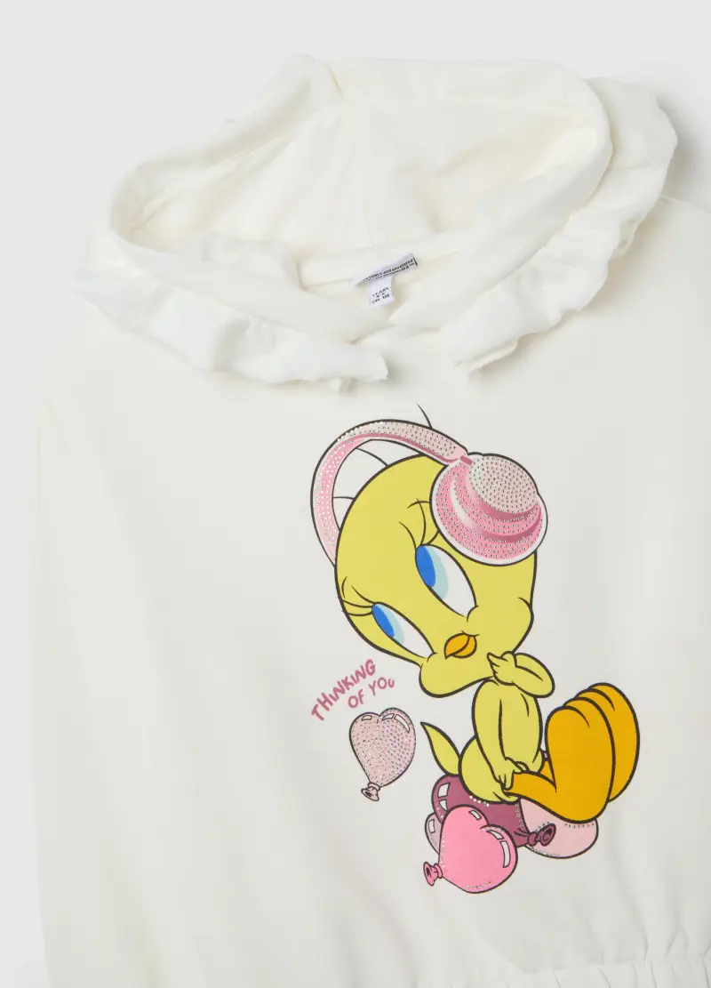 Set Felpa Pantalone Multicolor Da Bambina In Misto Cotone Regular Fit, Multicolor miniatura 3