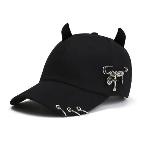 WATERBELINE Cappello, cappello da baseball per ragazza con corno del diavolo, accattivante cappello da viaggio con
