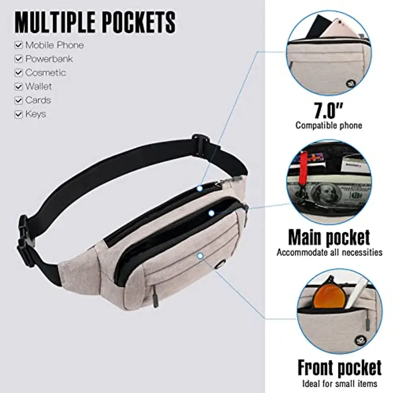 Waterfly Marsupio Uomo Beige 1601616 miniatura 2