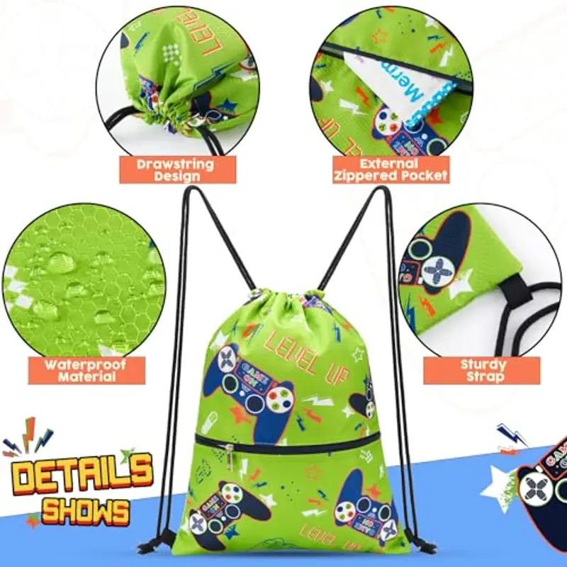 WAWSAM Borsa con Coulisse Gioco per Bambini - Sacca Palestra con Coulisse per Bambini Borsa Sportiva Bambina Ragazzo miniatura 2