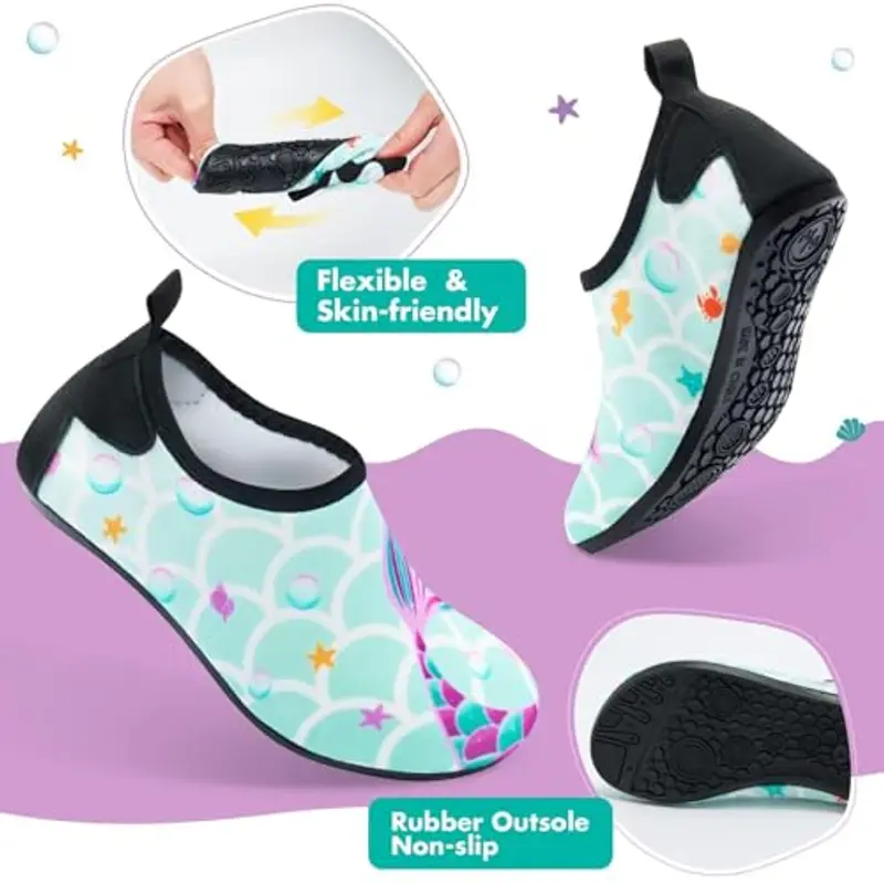 WAWSAM Scarpe Acqua Bambini Sirena Viola Ciano 30/31 EU miniatura 3