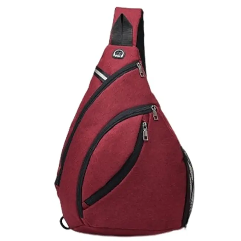 WDEC Zaino Monospalla Uomo Donna, Grande Capacità, Pacchetto Toracico Antifurto, Sportivo Sling Bag Zaino Spalla, Zaino