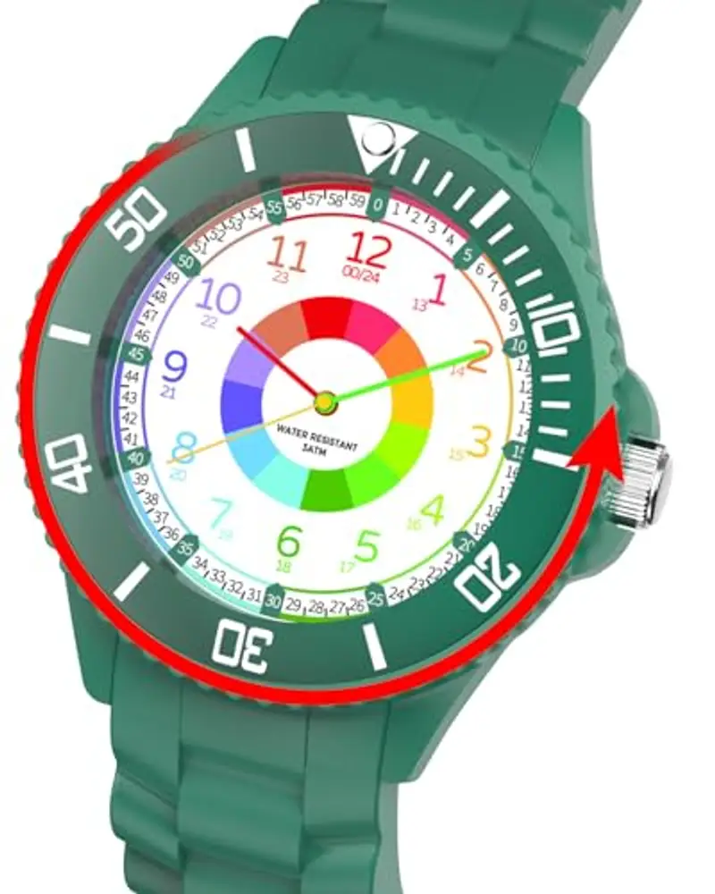 WeaxiTex Orologio per bambini, Orologio per bambini per ragazzi e ragazze, orologio da polso educativo per miniatura 2