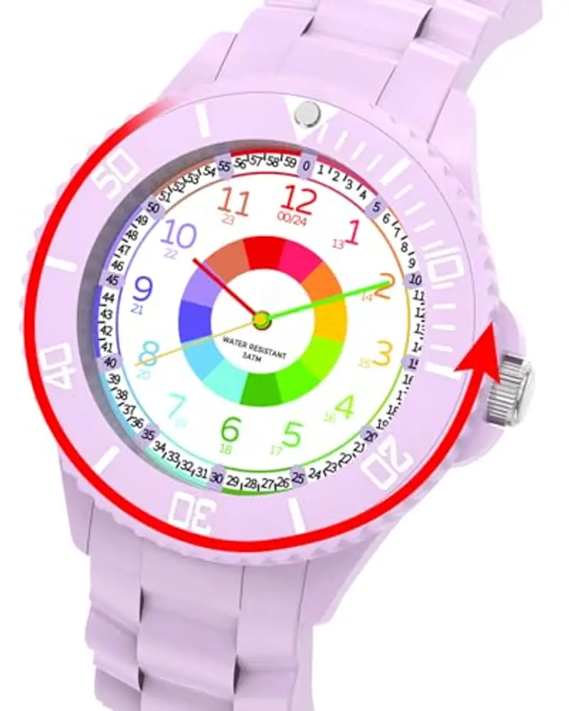 WeaxiTex Orologio per bambini, Orologio per bambini per ragazzi e ragazze, orologio da polso educativo per miniatura 2