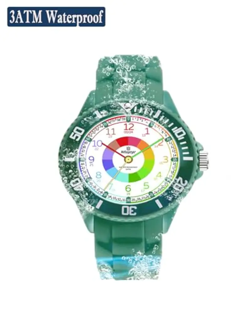 Weayege Orologio per Bambino Bambini, Orologio per bambini, Orologio da polso per bambinia, Educativo Orologio Bambina, Impermeabile 3ATM, 4-18 Anni miniatura 2