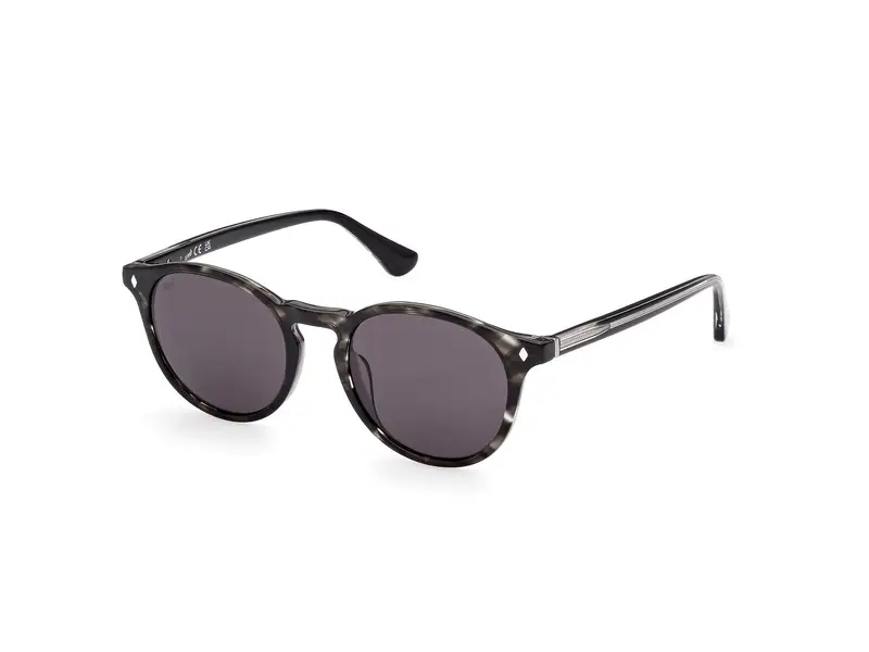 Web Unisex WE0328 05A Occhiali da sole Acetato Nero Grigio Rotonda Normale