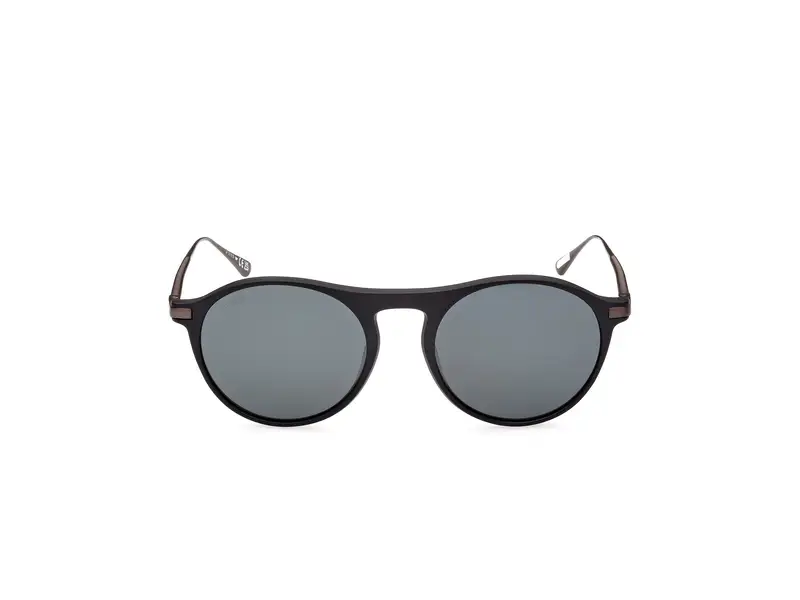 Web Unisex WE0346 02D Occhiali da sole Acetato Nero Fumo Rotonda Polarizzata miniatura 2