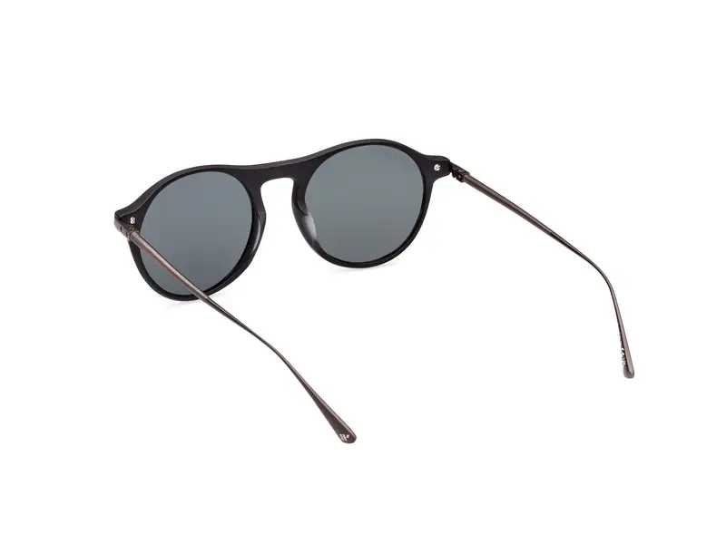 Web Unisex WE0346 02D Occhiali da sole Acetato Nero Fumo Rotonda Polarizzata miniatura 3
