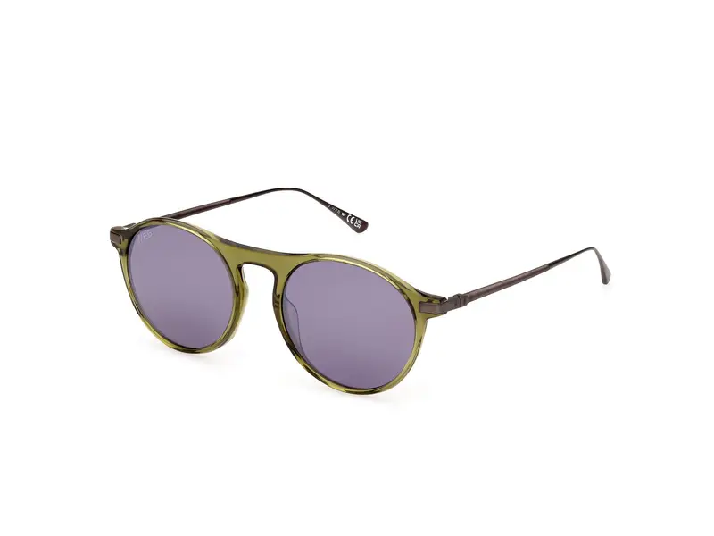 Web Unisex WE0346 95A Occhiali da sole Acetato Verde Fumo Rotonda Normale