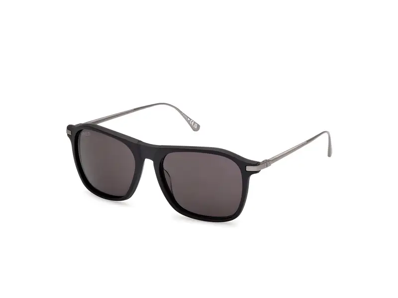 Web Unisex WE0386 02A Occhiali da sole Acetato Nero Fumo Squadrata Normale