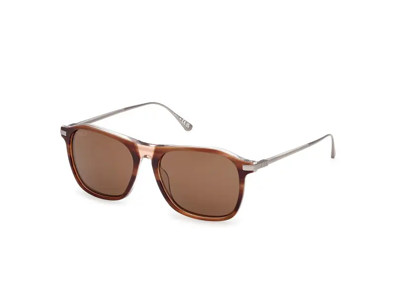 Web Unisex WE0386 56E Occhiali da sole Acetato Havana Marrone Squadrata Normale