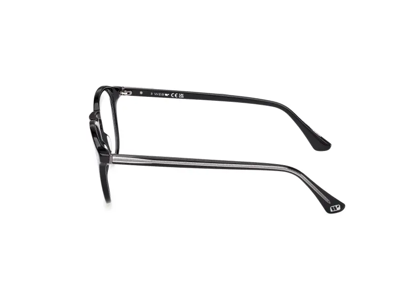 Unisex WE5387 003 Montature da vista Acetato Nero Rotonda Normale miniatura 3