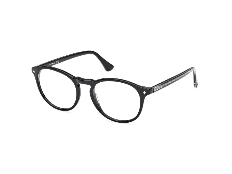 Unisex WE5387 003 Montature da vista Acetato Nero Rotonda Normale