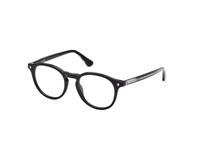 Web Unisex WE5387 5 Montature da vista Acetato Nero  Rotonda Normale