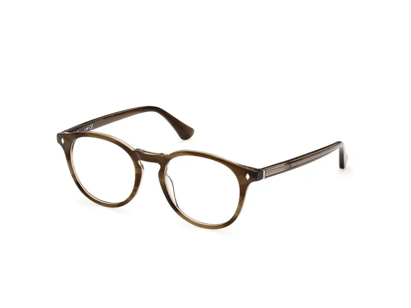 Web Unisex WE5387 50 Montature da vista Acetato Marrone  Rotonda Normale