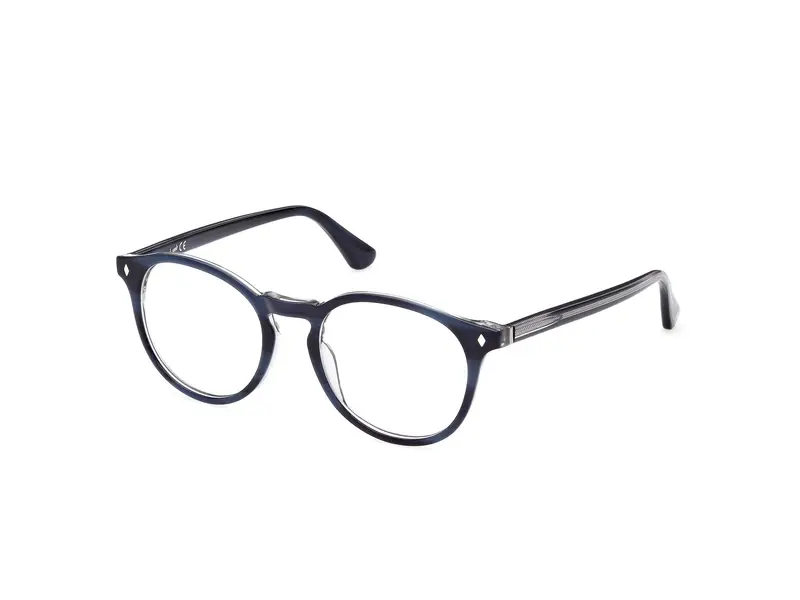 Web Unisex WE5387 92 Montature da vista Acetato Blu  Rotonda Normale