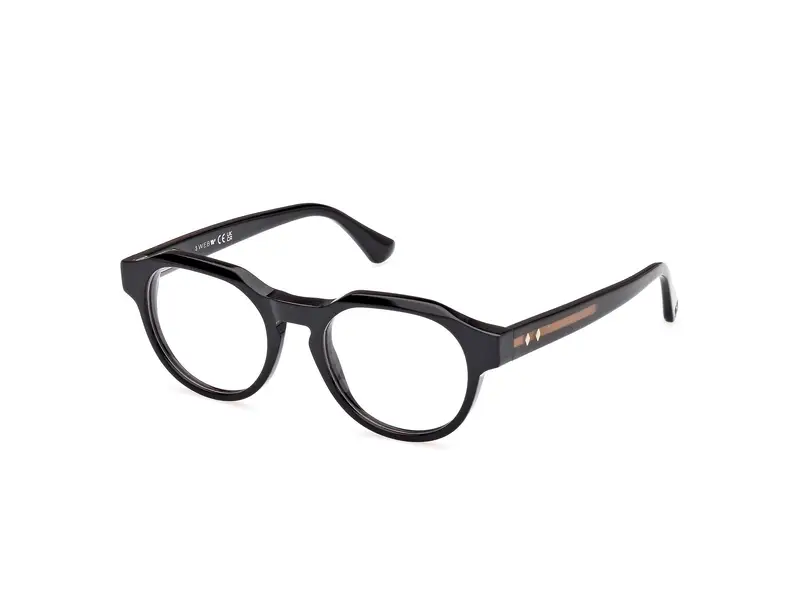 Web Unisex WE5421 1 Montature da vista Acetato Nero  Rotonda Normale