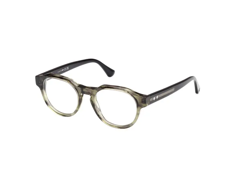 Web Unisex WE5421 98 Montature da vista Acetato Verde  Rotonda Normale