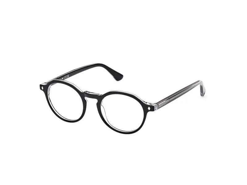 Web Unisex WE5440 1 Montature da vista Acetato Nero  Rotonda Normale