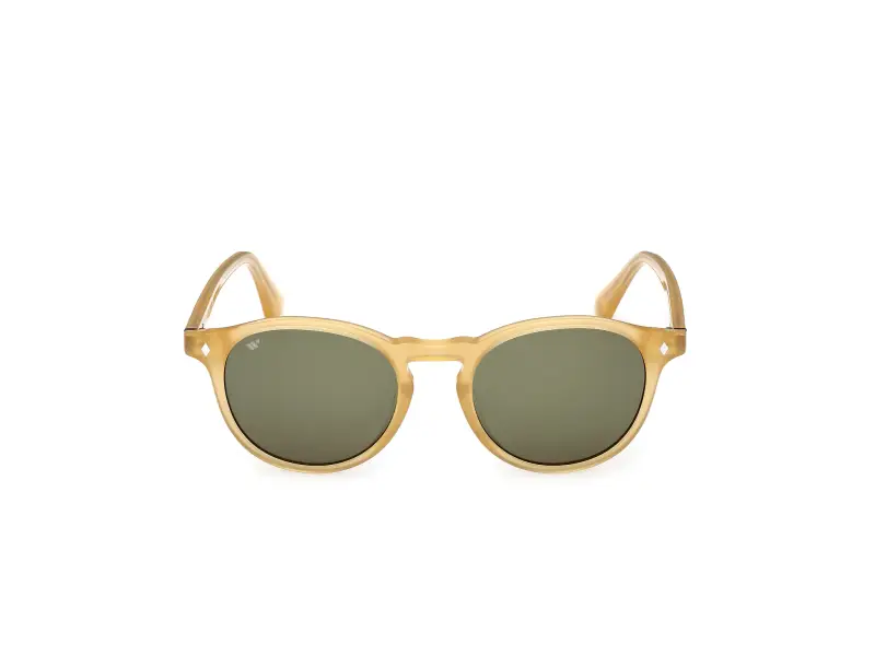 Unisex Web WE0328 41N Occhiali da sole Acetato Giallo Verde Rotonda Normale miniatura 2