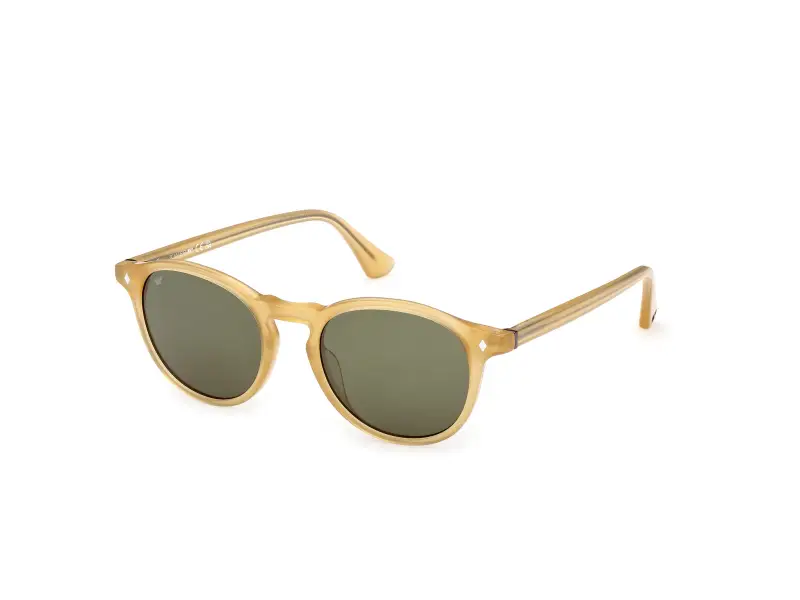 Unisex Web WE0328 41N Occhiali da sole Acetato Giallo Verde Rotonda Normale
