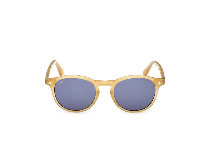 Unisex Web WE0328 41V Occhiali da sole Acetato Giallo Blu Rotonda Normale miniatura 2