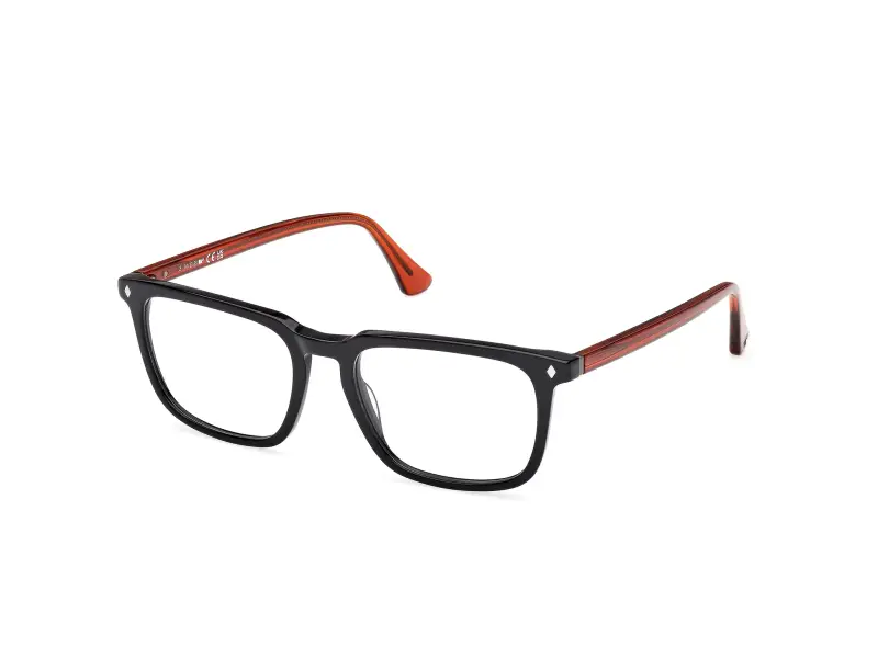 Uomo WE5430 002 Montature da vista Acetato Nero Squadrata Normale