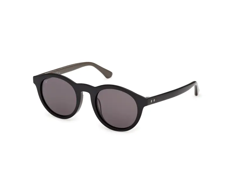 Uomo Web WE0398 05A Occhiali da sole Acetato Nero Fumo Rotonda Normale
