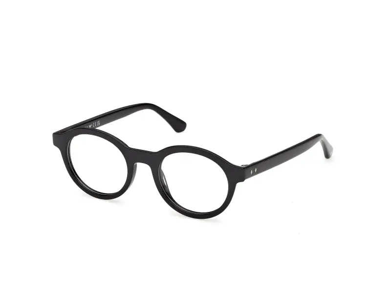 Uomo Web WE5472 001 Montature da vista Acetato Nero Rotonda Normale