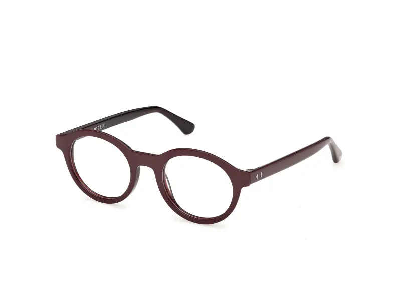Uomo Web WE5472 071 Montature da vista Acetato Bordeaux Rotonda Normale