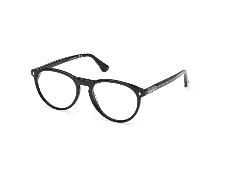 Uomo Web WE5474 005 Montature da vista Acetato Nero Rotonda Normale