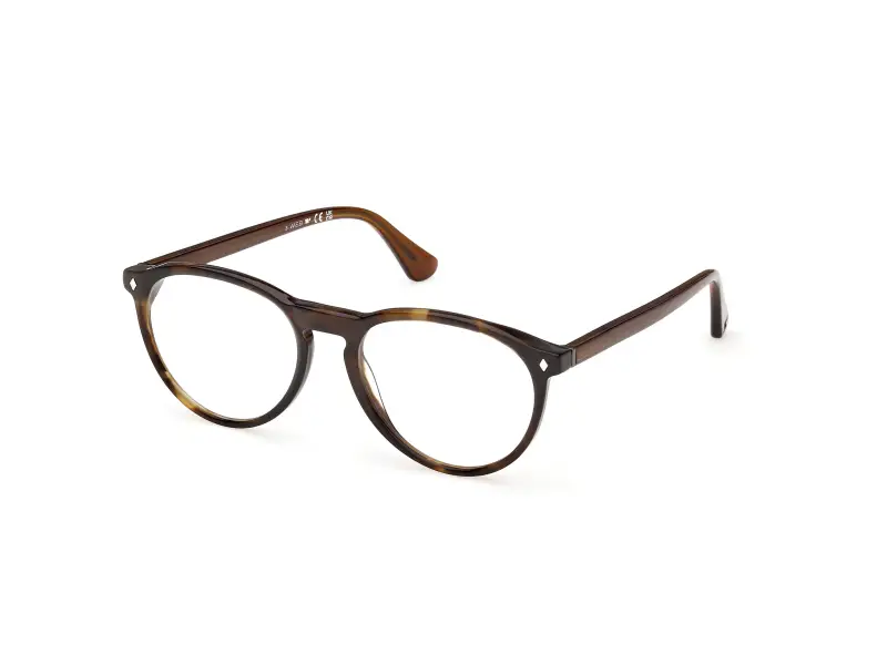 Uomo Web WE5474 056 Montature da vista Acetato Havana Rotonda Normale