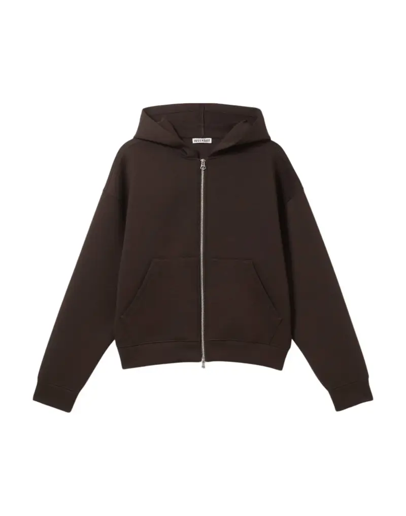 Scuba Simon zip hoodie felpa con cappuccio e zip unisex - Dark Brown S